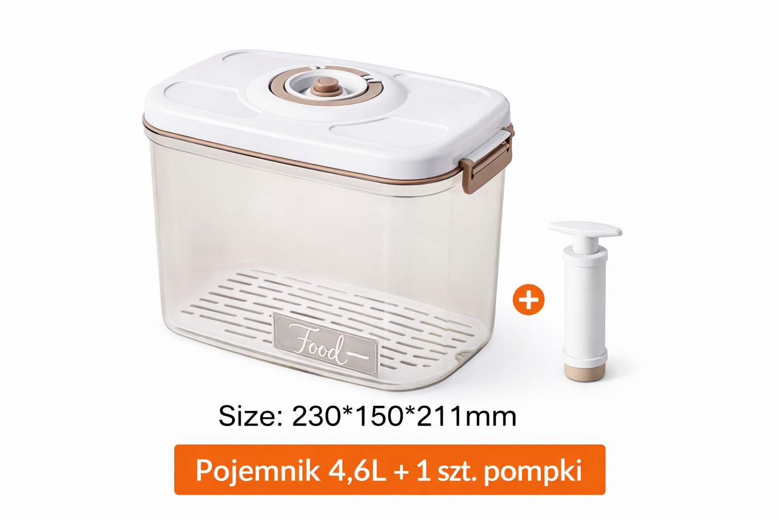 Pudełko do przechowywania próżniowego. Świeże jedzenie nawet 5x dłużej